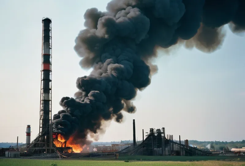 Un inferno chimico a Novara: il cielo si tinge di nero