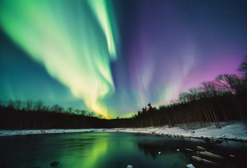 Aurore boreali: la magica danza luminosa in cielo sopra lo stato di New York e gli