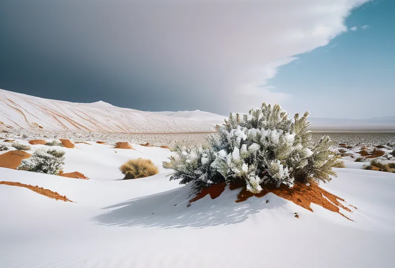 Quando la neve cade nel Sahara: un mistero svelato! Il deserto algerino si trasforma in un